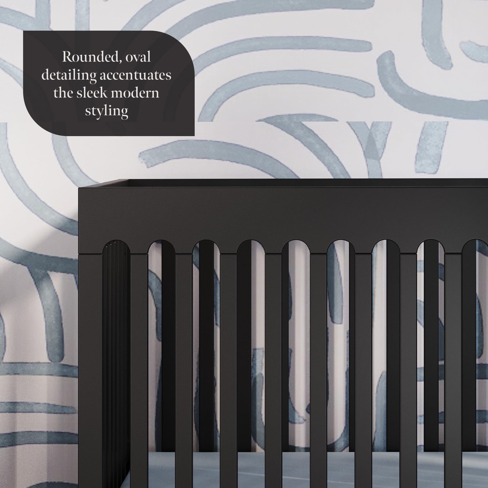 4-in-1 Convertible Crib with Chest and Nightstand Set
