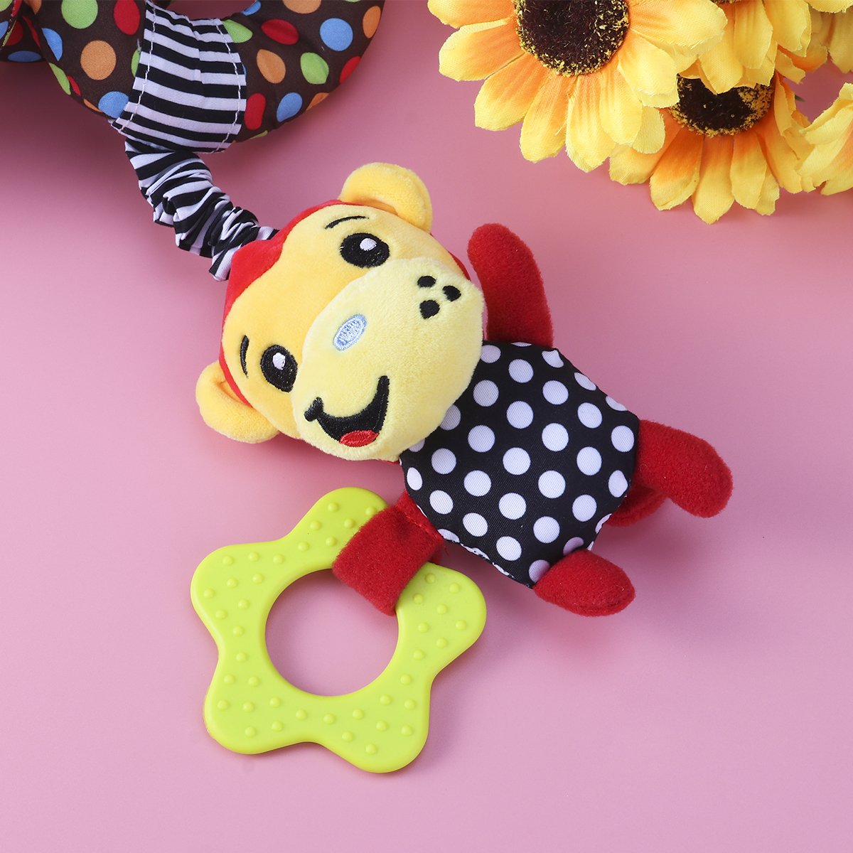 Car Seat Stroller Toys Kid Baby Spiral Bed Stroller Toy Monkey Elephant