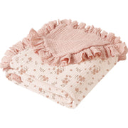 Flounce Muslin Baby Blankets, Cotton Crib Blanket for Baby Infant Toddler