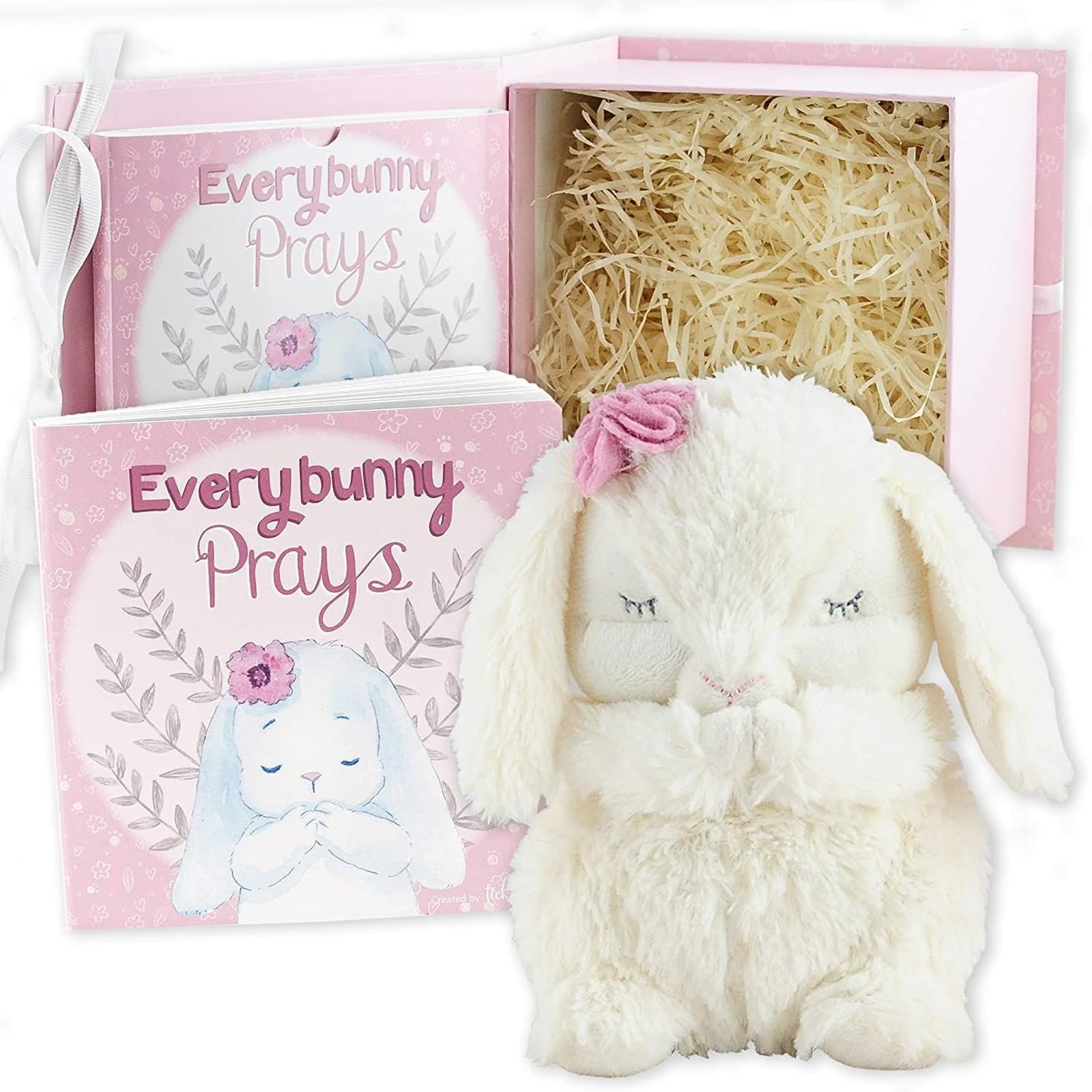 Bunny Stuffed Animal & Musical Toy - Christening Gifts & Baby Dedication Gift for Girls