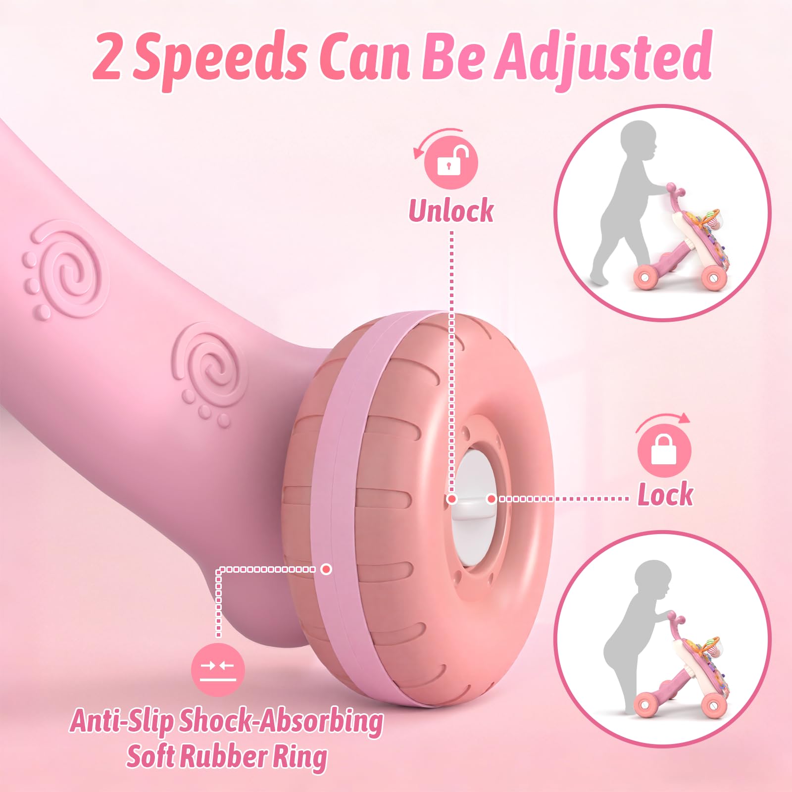 3-in-1 Baby Walker Activity Center with Music Panel