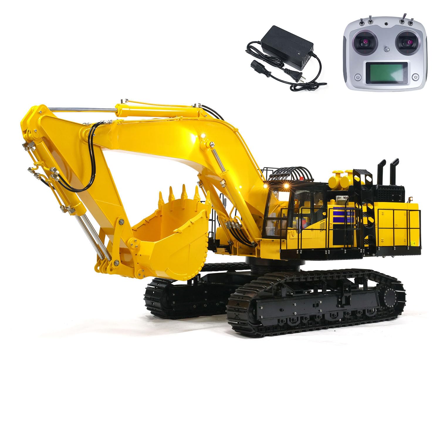 1/8 RC Hydraulic Excavator Scale PC1250 Metal Heavy Duty Construction Vehicle for Adult