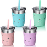 Toddler Cups, Spill Proof Stainless Steel Smoothie Tumblers