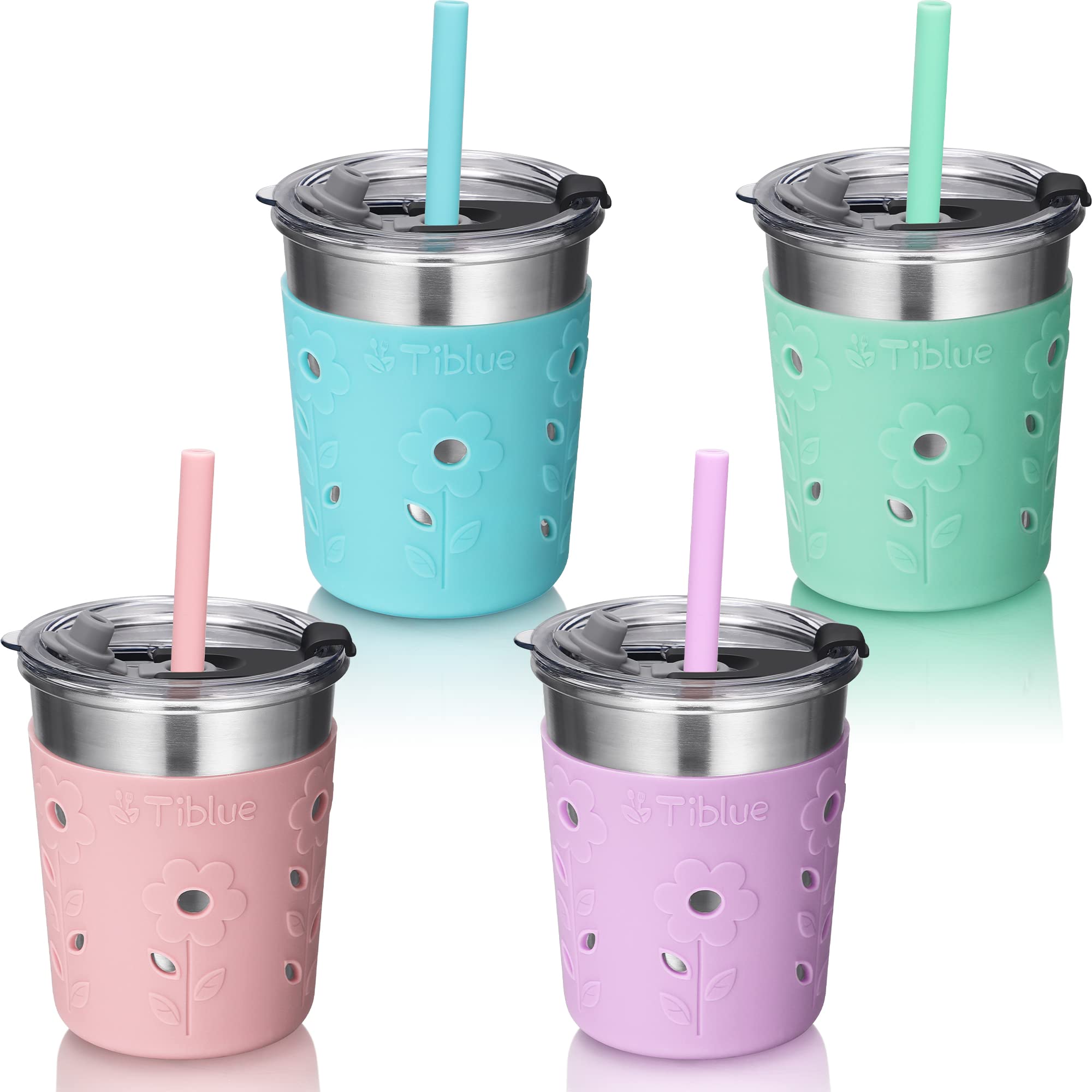 Toddler Cups, Spill Proof Stainless Steel Smoothie Tumblers