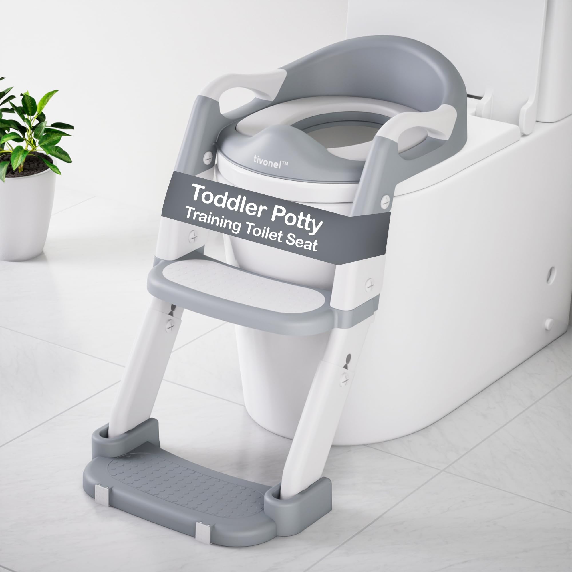Toddler Potty Training Toilet Seat with Ladder | Foldable Toilet Potty