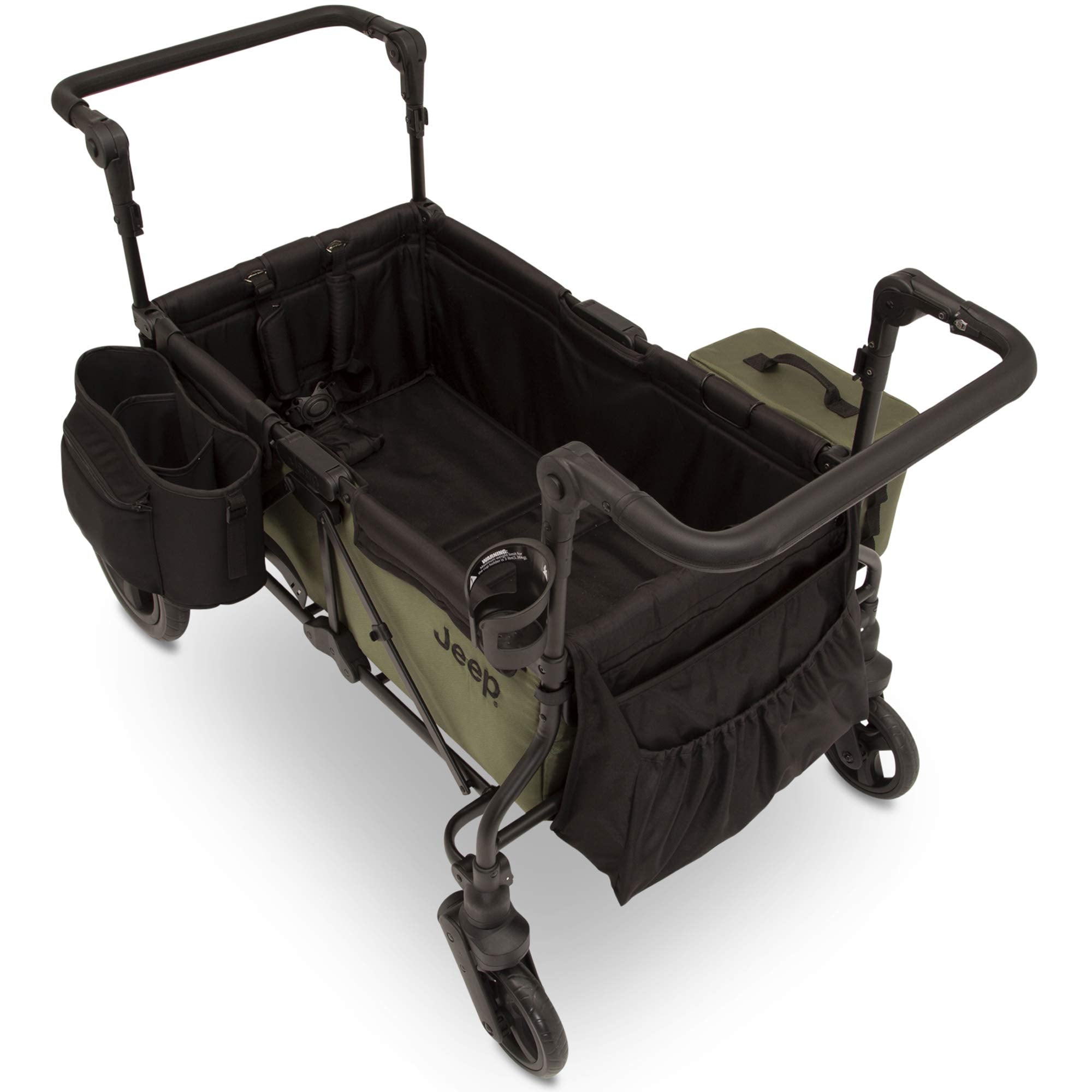 Jeep Deluxe Wrangler Stroller Wagon with Cooler Bag and Parent Organizer