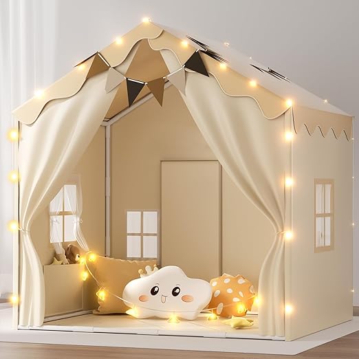 Kids Play Tent with Star Light, Padded Mat,Toddler Tent