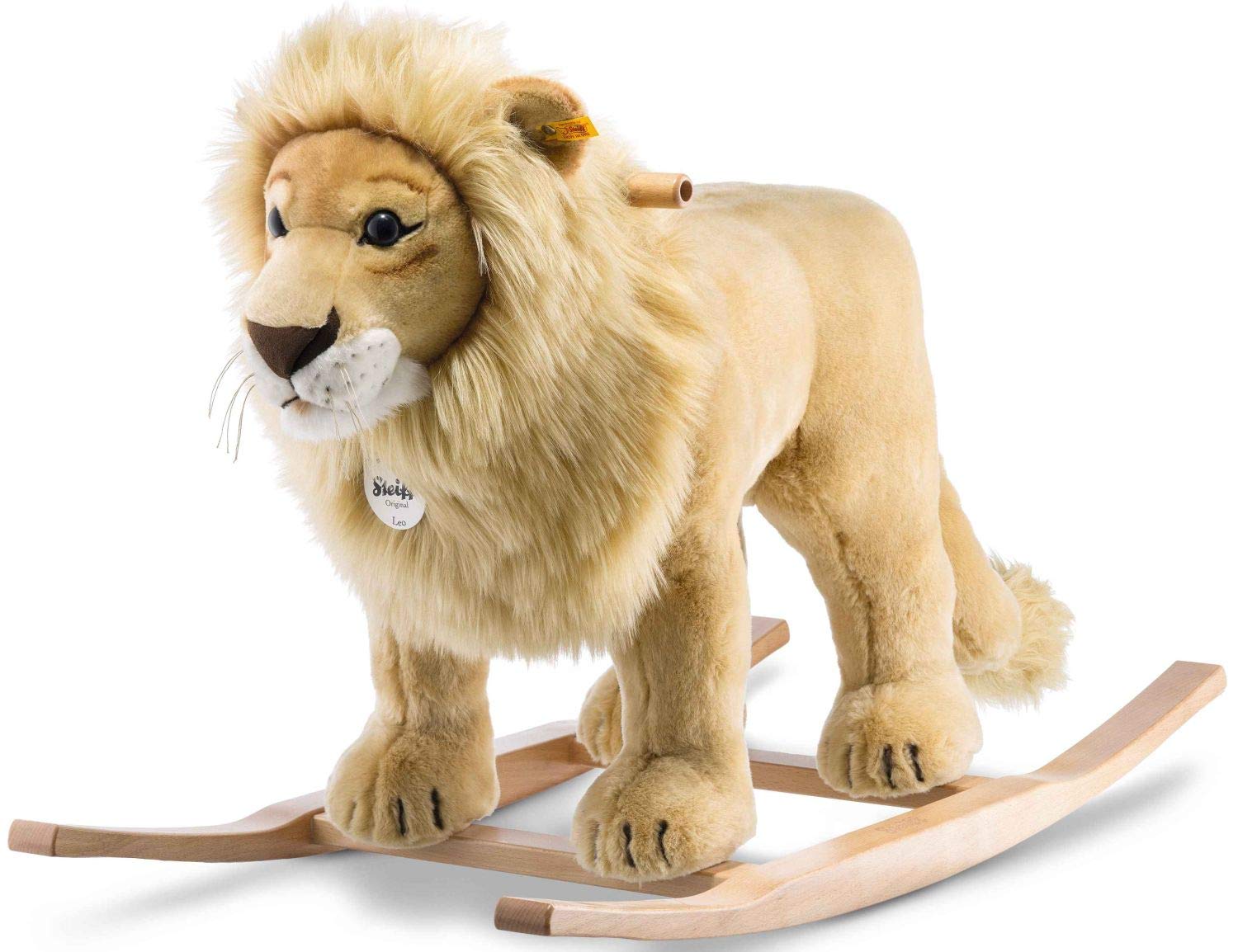 Leo Riding Lion Stuffed Rocker - Premium Quality Soft Woven Plush Ride-On Animal