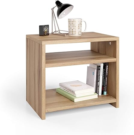 Martino Nightstand, Concrete Effect, Grey, 17.7" x 13" x 15.7 "
