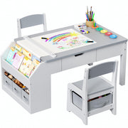5-in-1 Kids Art Table and Chairs, Toddler Table and Chair Set
