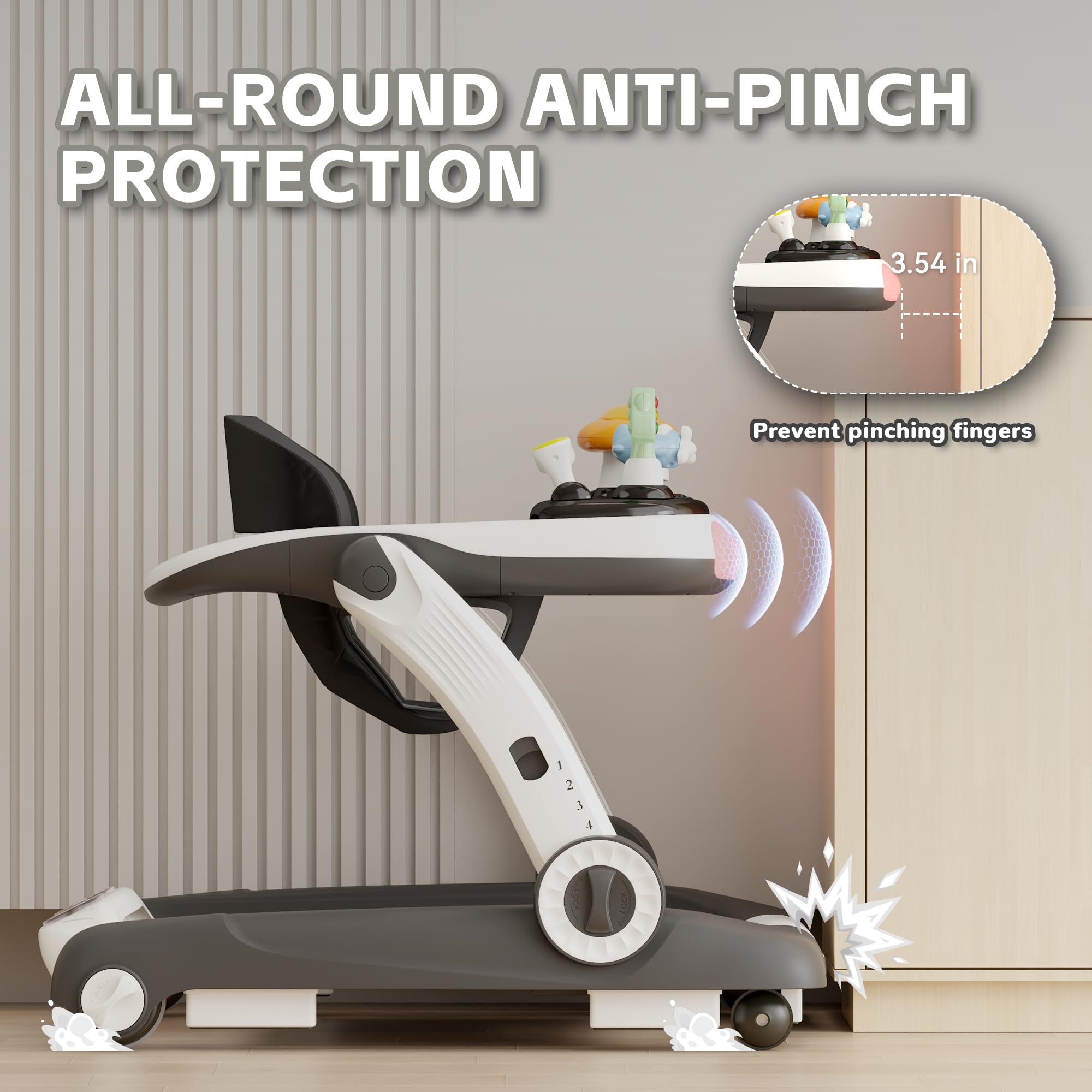 5-in-1 Baby Walker with Adjustable Height