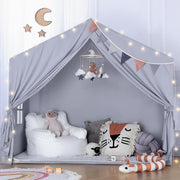 Play Tent Indoor - with Mat, Star Lights - Large Toddler Playhouse