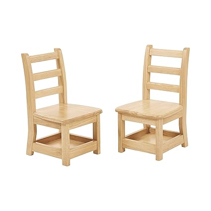 Three Rung Ladderback Chair with Storage, 12in Seat Height