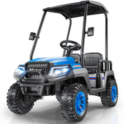 R9 24V Kids Golf Cart, 4 Seats, 4WD Kids Electric Car w/Remote Control