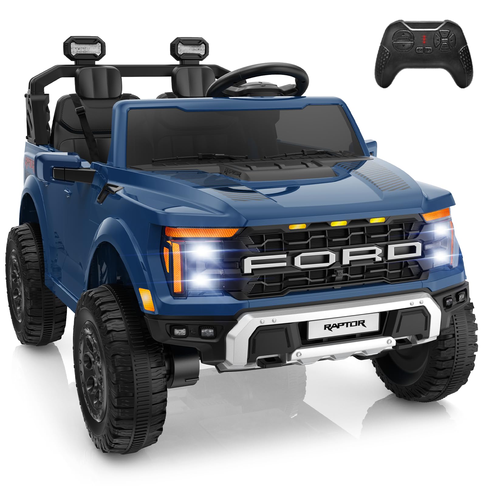 24V Ride On Toys for Big Kids, Ford F-150 Raptor 2 Seater Ride on Car w/Remote