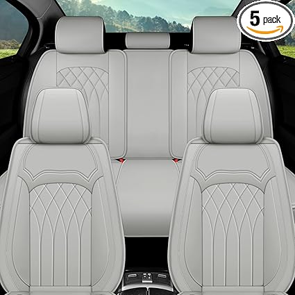 Car Seat Covers Full Set, 5 Seat Covers for Cars, Car Seat Protector Waterproof