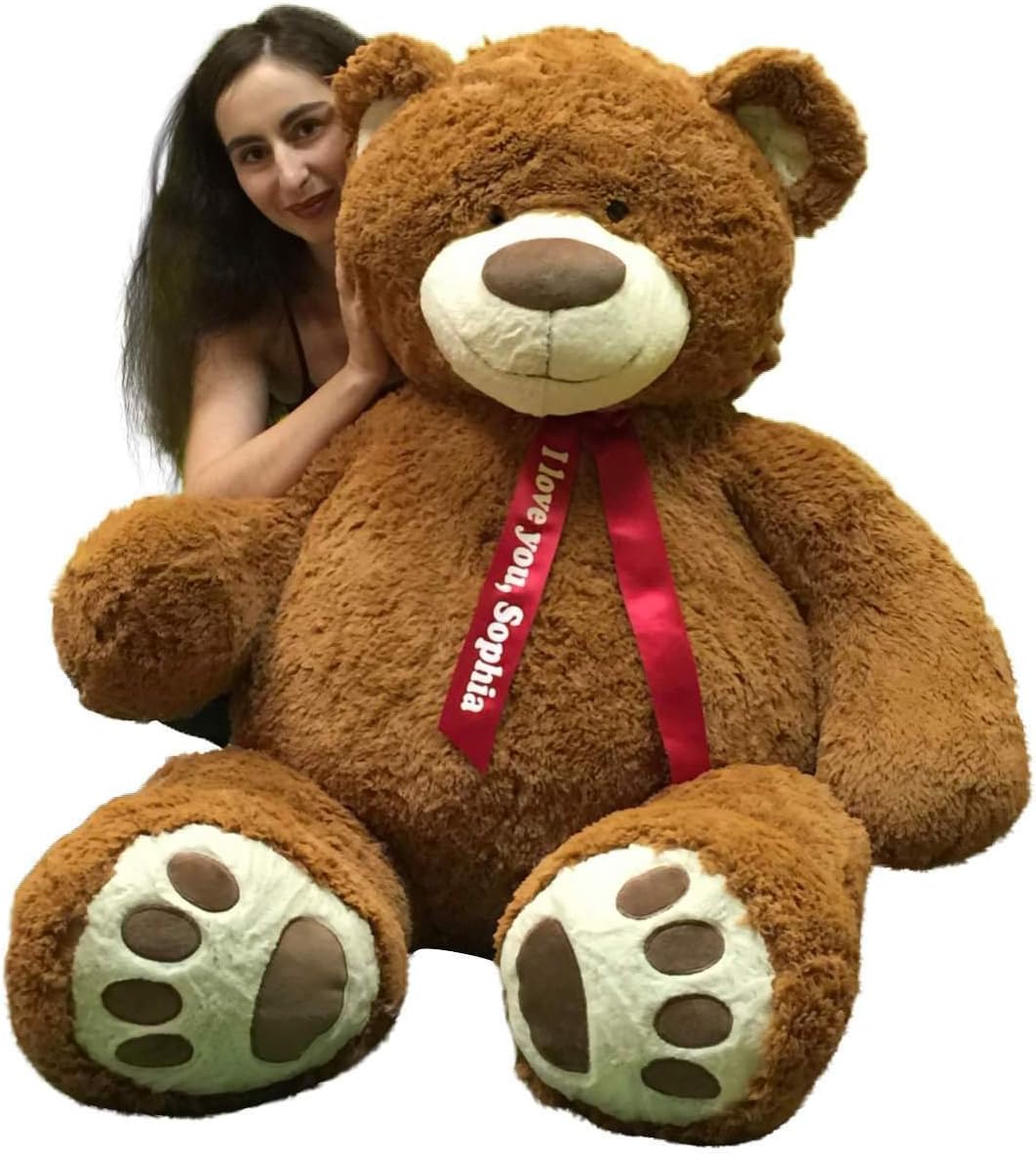 Custom Personalized 5 Foot Very Big Smiling Teddy Bear Five Feet Tall