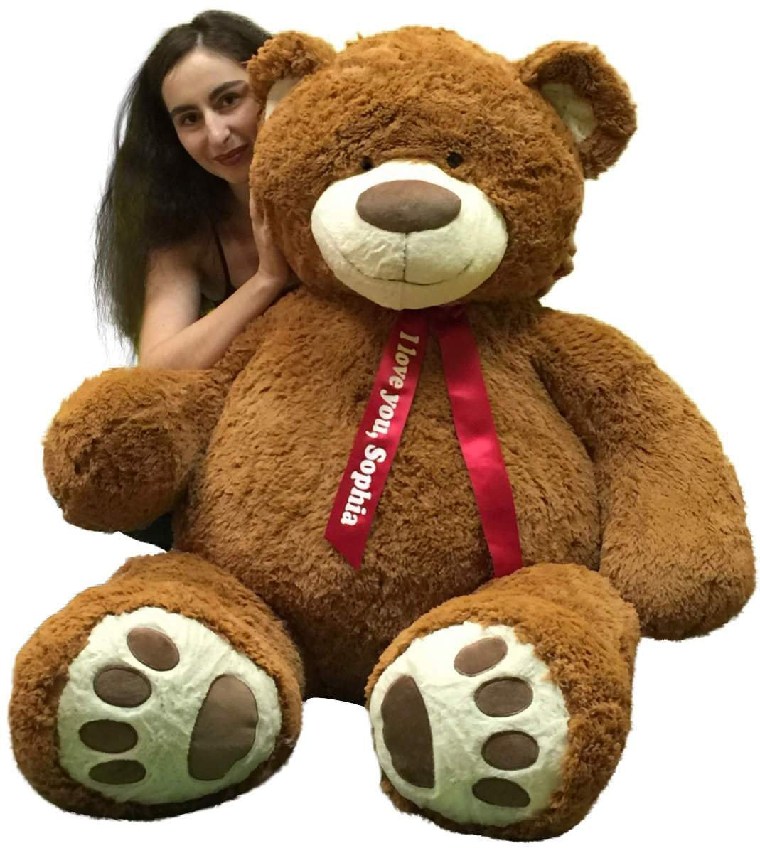 Custom Personalized 5 Foot Very Big Smiling Teddy Bear Five Feet Tall