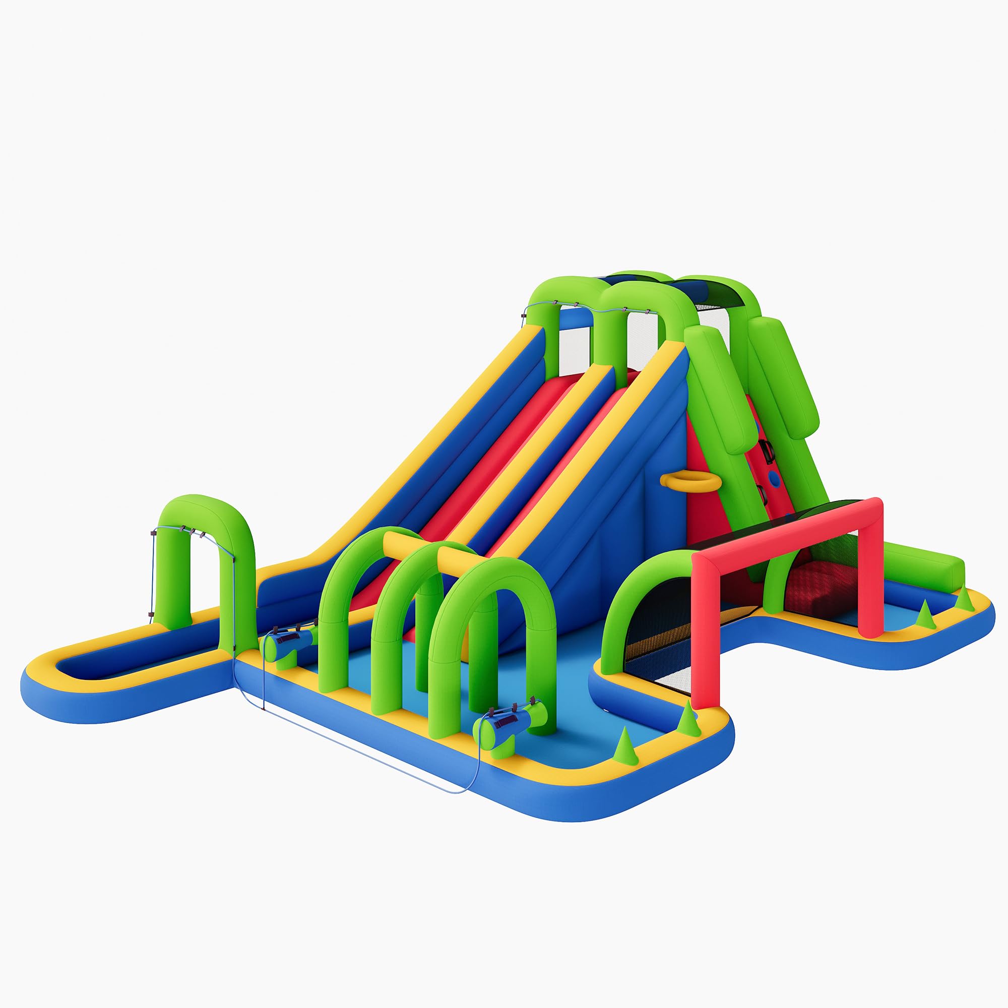 Bounce House, Inflatable Bouncer with Air Blower, Jumping Castle with Slide