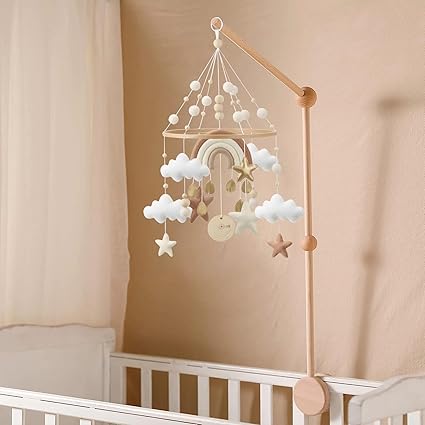 Cloud Mobile for Crib - A Handmade Gender Neutral Cloud Crib Mobile