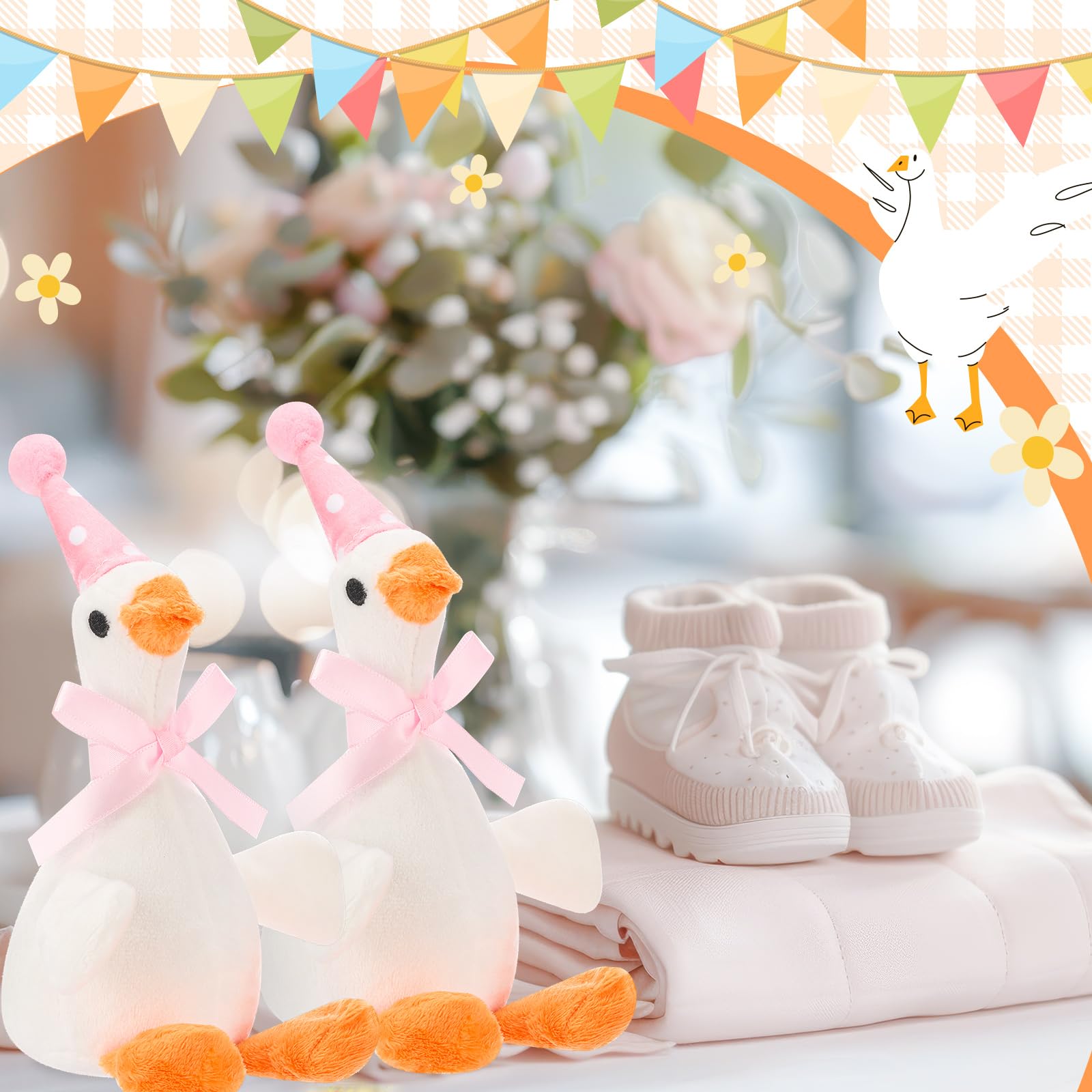 12 Pcs Silly Goose Plush Stuffed Animal Toy Birthday Decorations 8 inch One Silly
