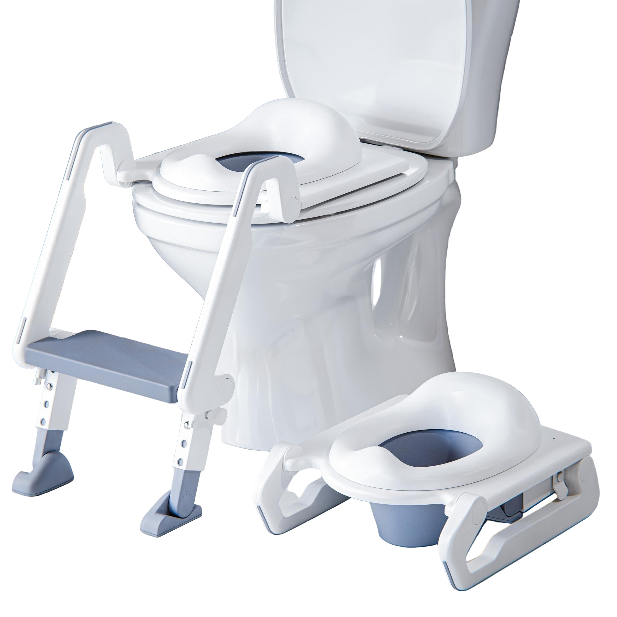 3-in-1 Potty Training Seat with Step Stool Ladder & Detachable