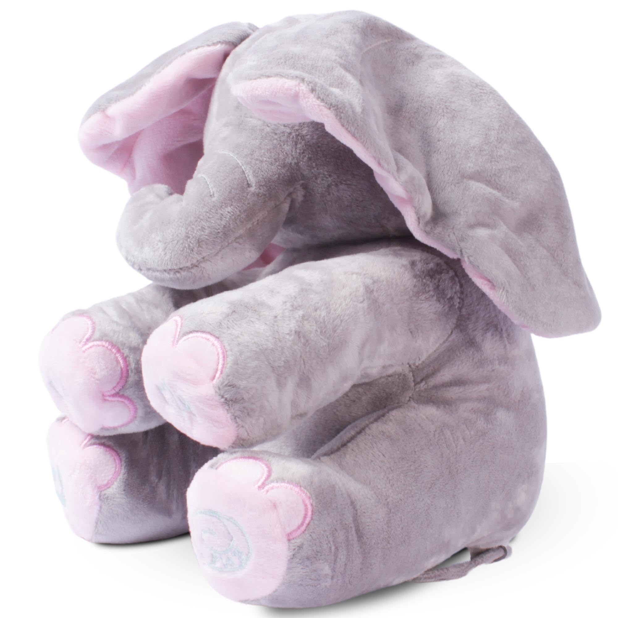 Kaia Peek A Boo Elephant Toy, Interactive Singing Stuffed Elephant Plush with Moving Ears
