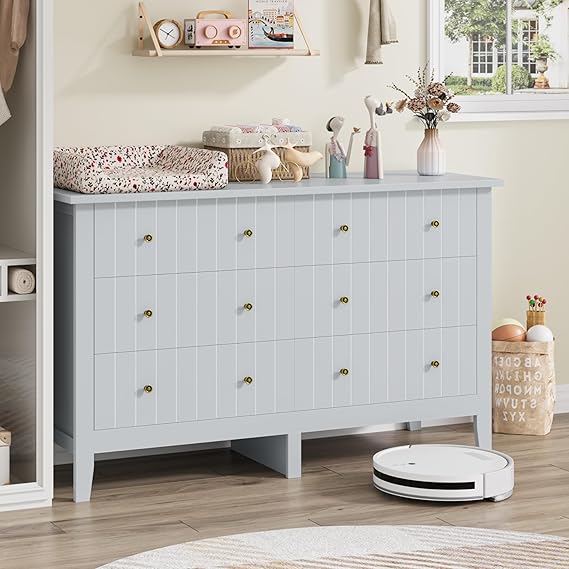 Dresser, Chest of Drawers, Modern 6 Drawer Double Dressers