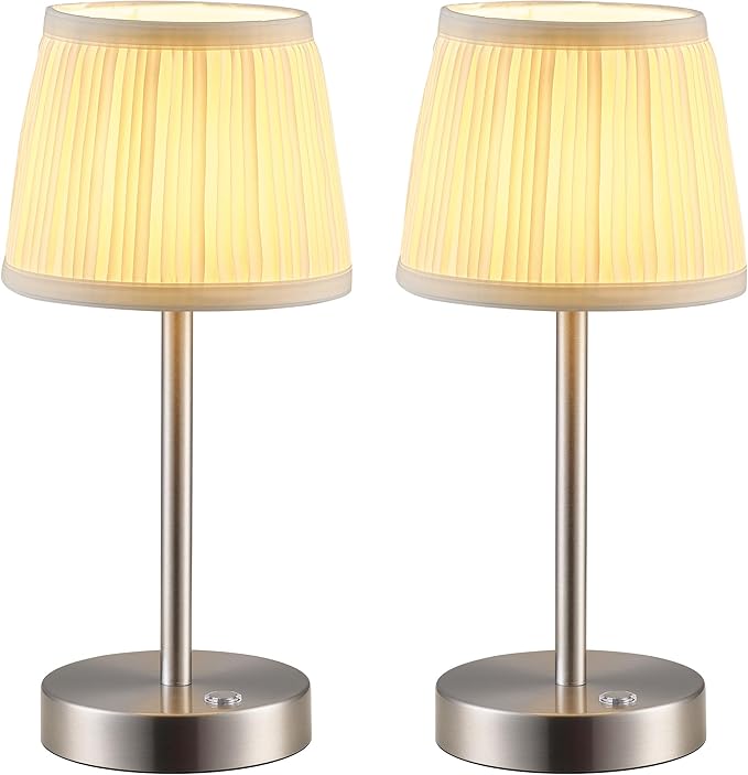 Cordless LED Gold Table Lamps, Rechargeable 4000mAh 3 Way