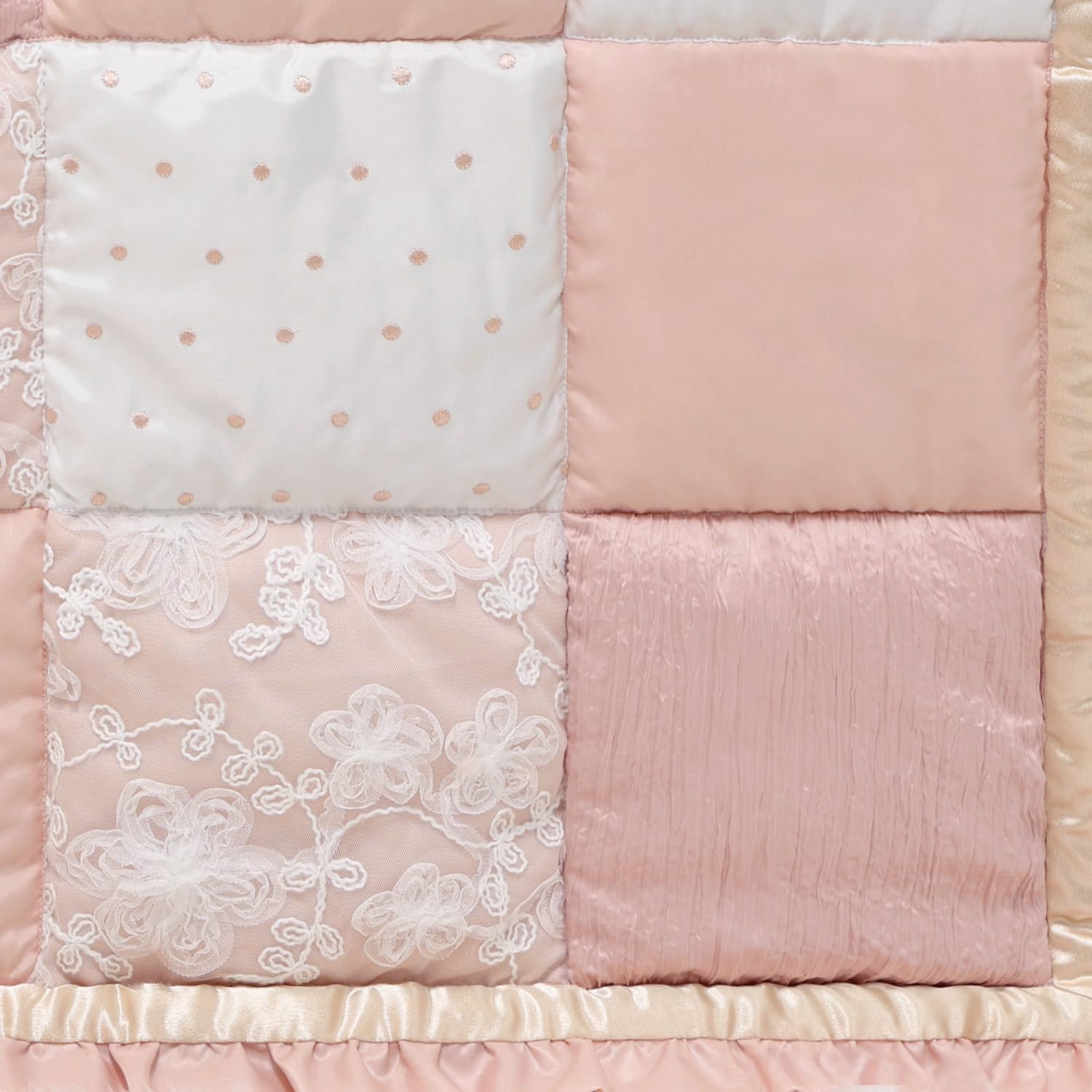 3 Piece Baby Crib Bedding Set Pink Floral