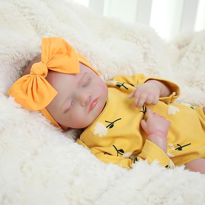 Lifelike Reborn Baby Dolls — 20 Inch Realistic Newborn Baby Doll Girl Poseable Smiling