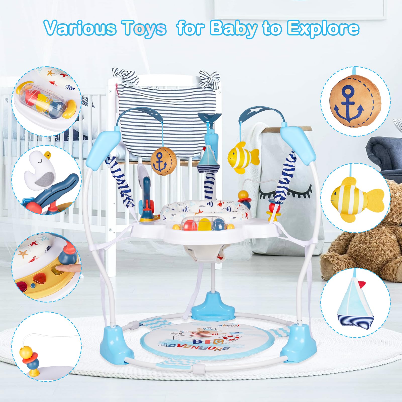 3-in-1 Baby Activity Center with Music and Lights