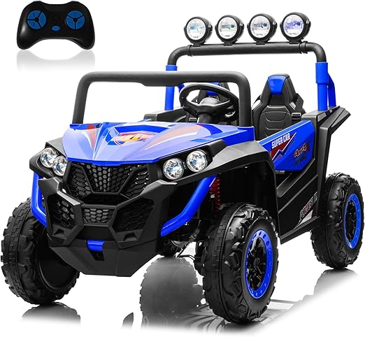 24V 2 Seater Ride on Car for Kids, 4WD Electric Cars Vehicles for Kids 3-8 Years