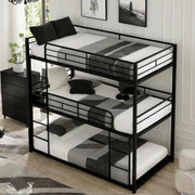 Triple Bunk Bed with Ladder for Kids and Adults