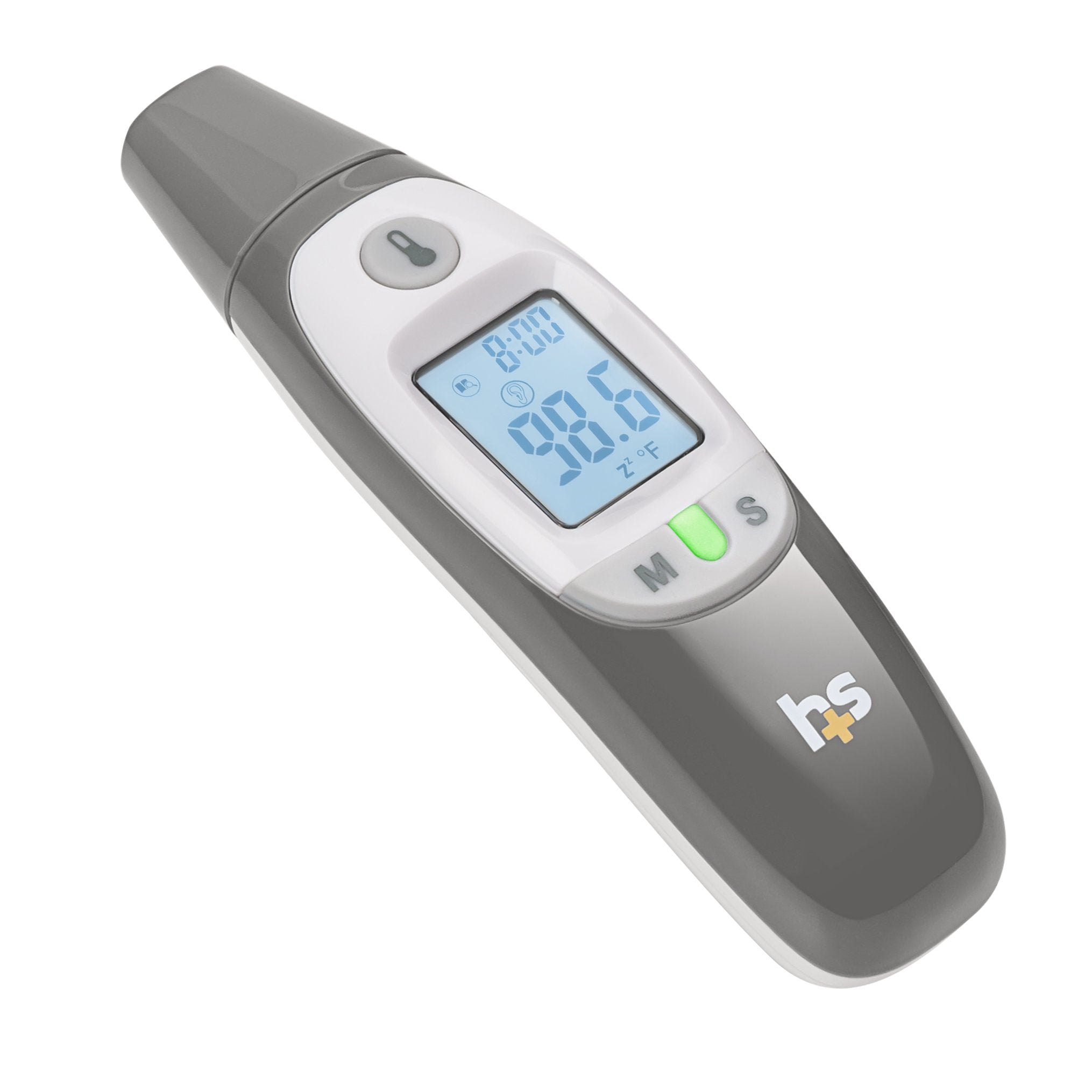 HealthSmart Compact Instant Read Infrared Digital Ear Thermometer, Measures Ambient Air Temperatures, Fahrenheit and Celsius Readings, FSA & HSA Eligible, Grey (Pack of 36)