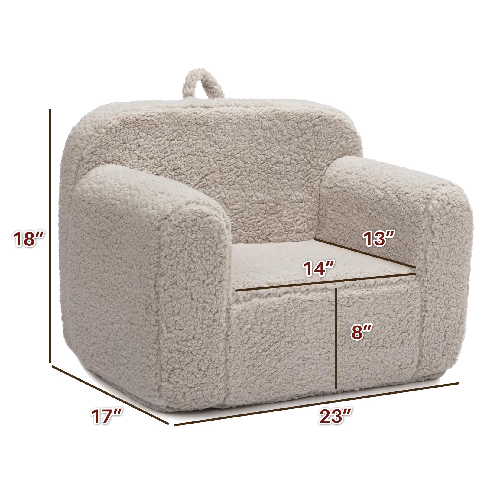 Kids Folding Beach Chair with Backpack Straps and 5 Reclining Positions