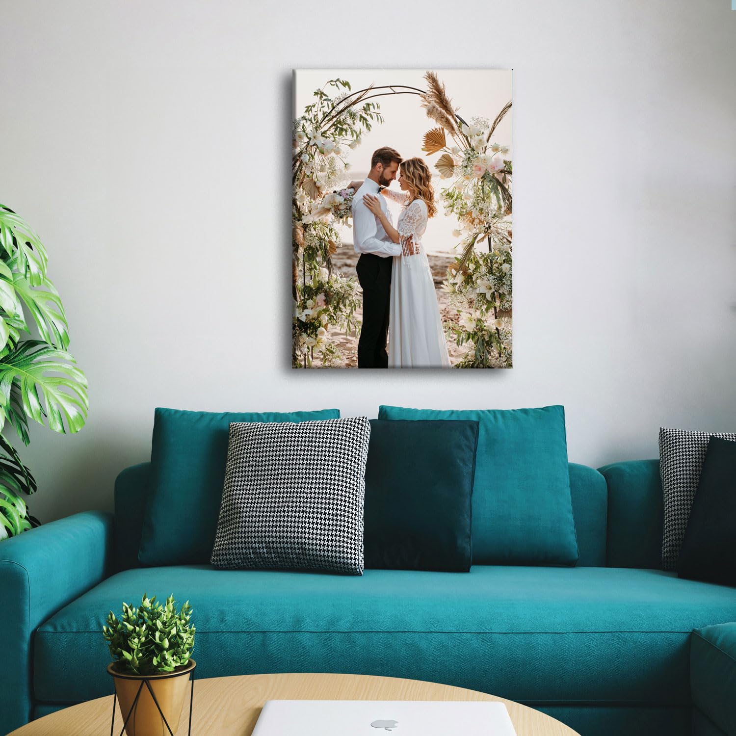 Custom Canvas Prints with Your Photos, 16x24 inch Personalized Canvas Pictures