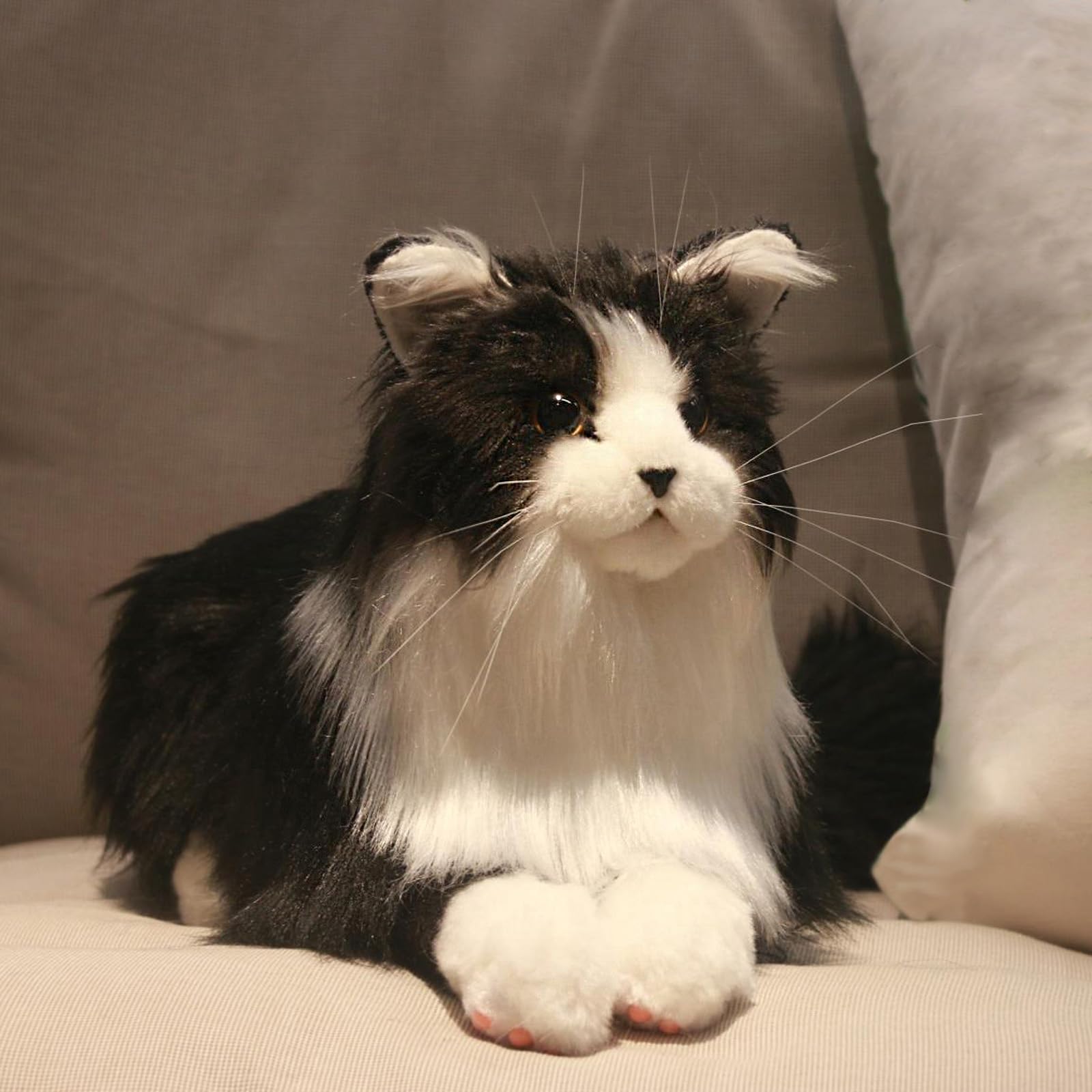 Stuffed Animals Handmade Realistic Cat Plush Toy Companion Pet