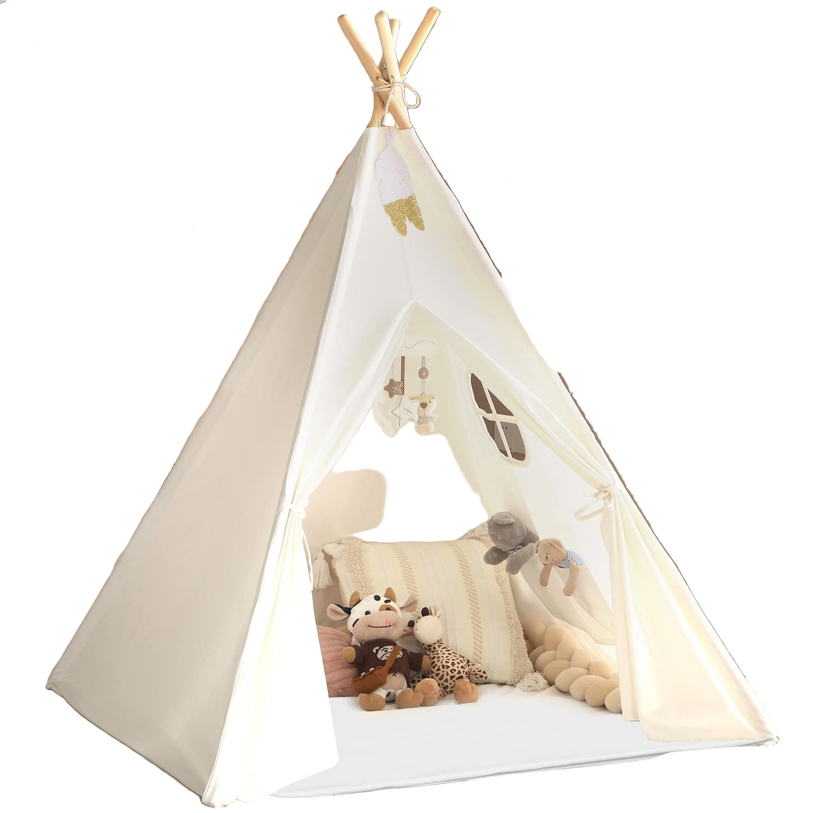 Teepee Tent for Kids Tipi Tent Indoor - 100% Cotton Kid