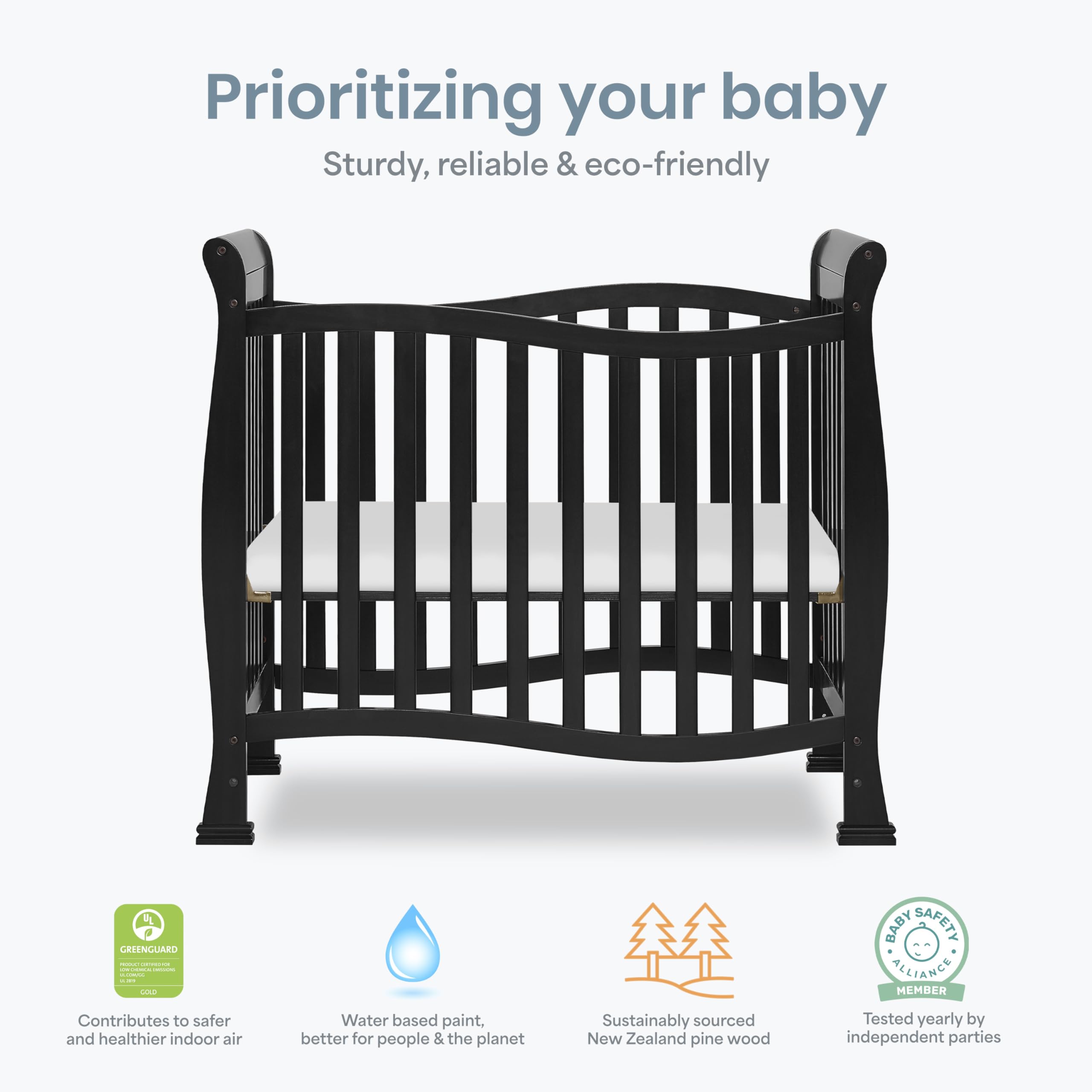 4-in-1 Convertible Mini Crib