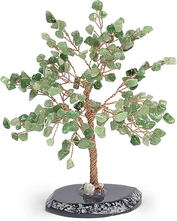 KARMA AND LUCK, Luck & Success, Real Jade Crystal Feng Shui Tree of