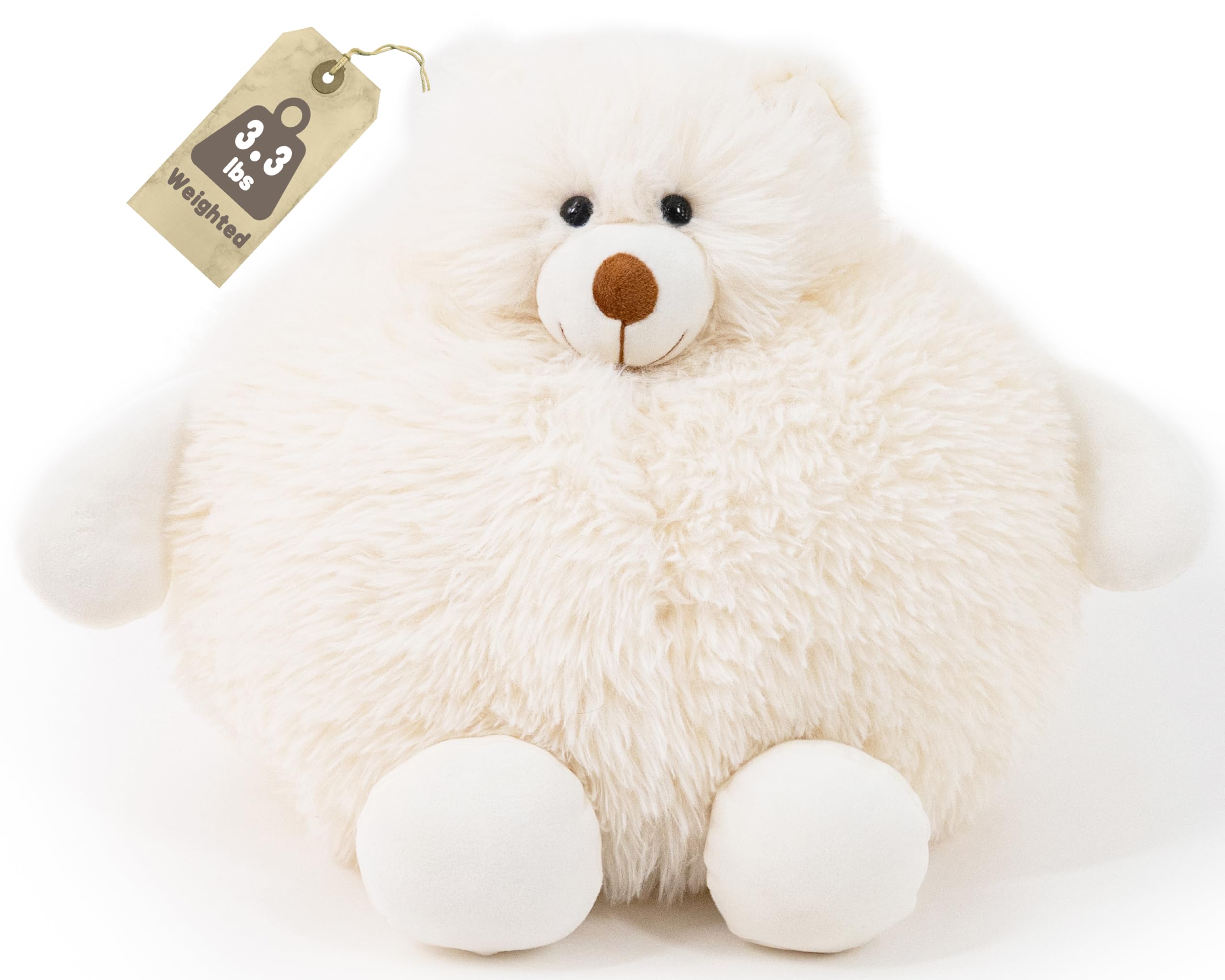 Weighted Stuffed Animals Bear - 20 Inch - 3.3 lb - White Polar Bear