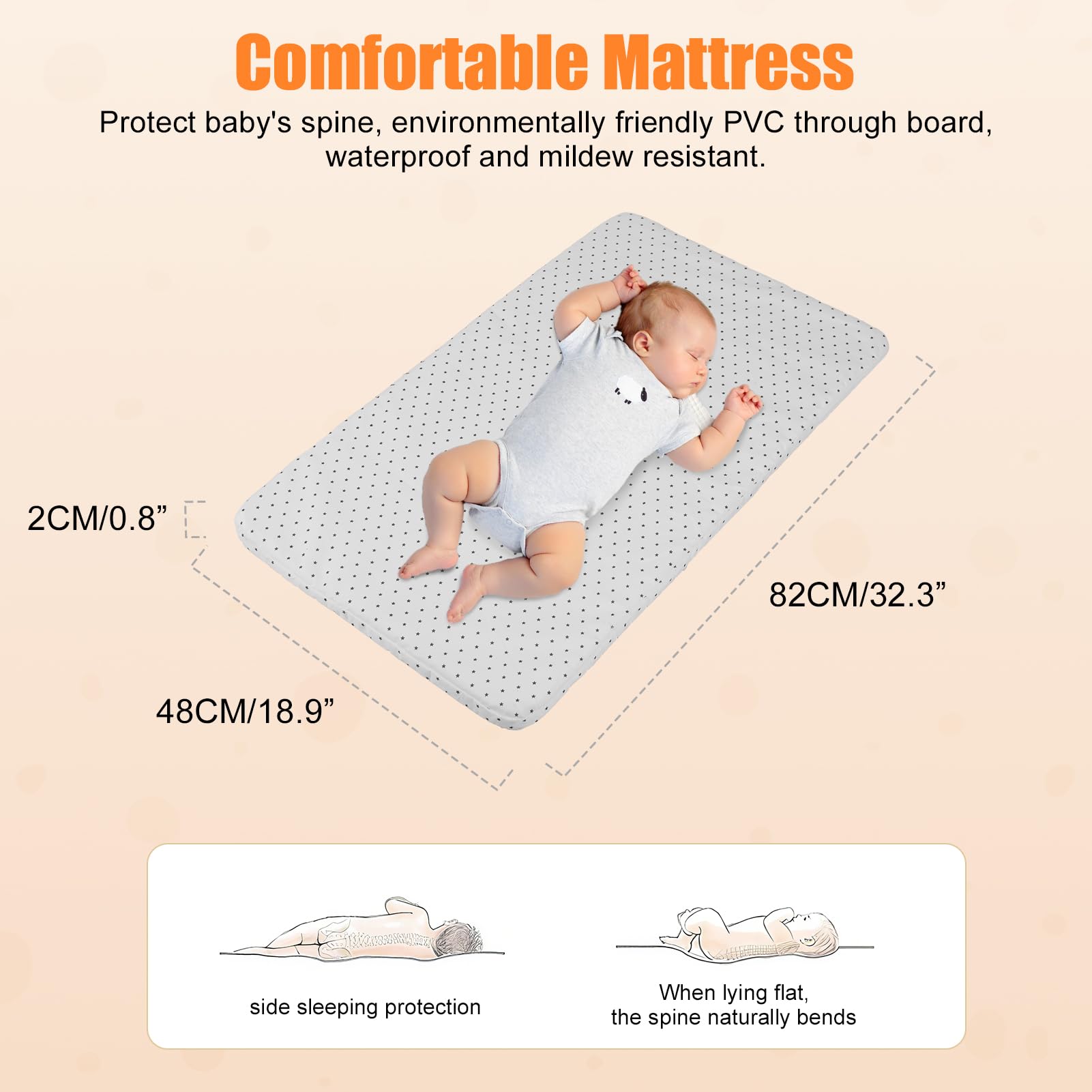 Height Adjustable Bedside Bassinet with Mosquito Net