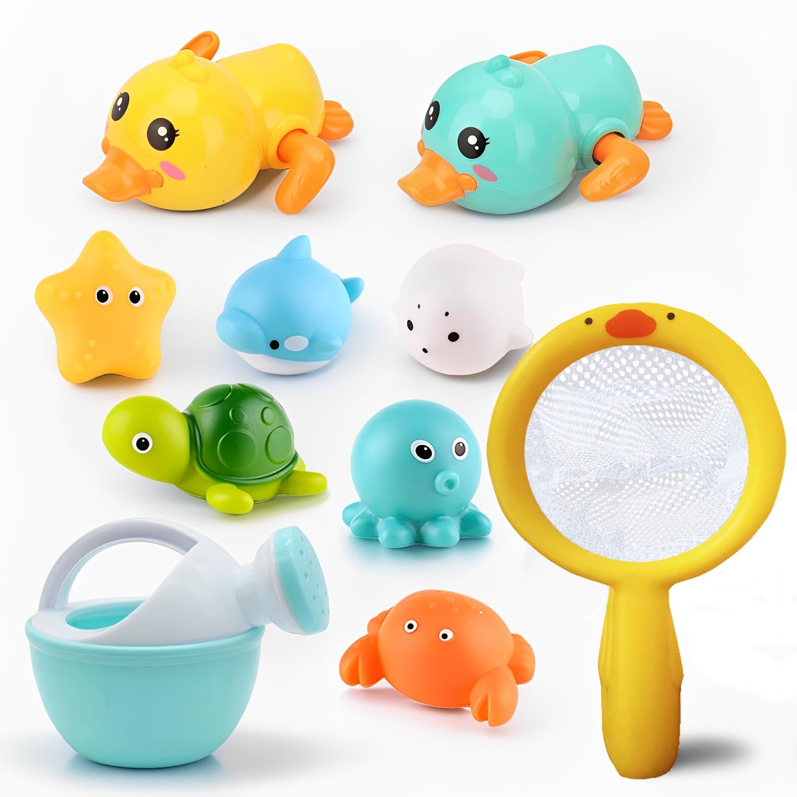 Babies 6-12 Months+, Wind-up Ducks Bath Toys for Kids Ages 1-3