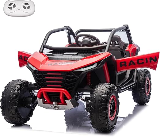 2 Seater Ride on Car with Remote Control, XXL 24V 7Ah 4WD Battery Powered