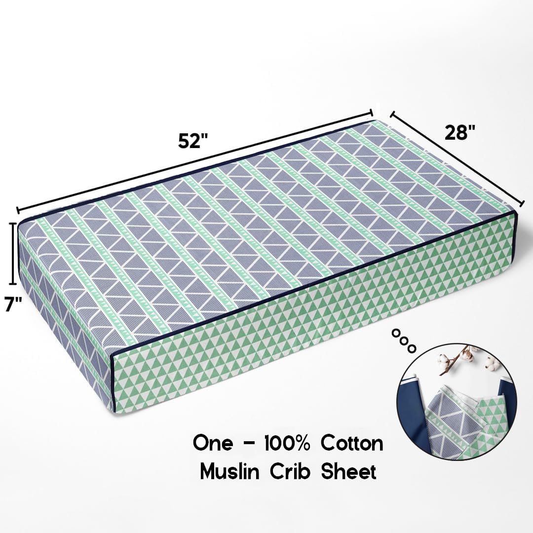 Cotton Muslin Nursery Crib Bedding Set 10 Piece