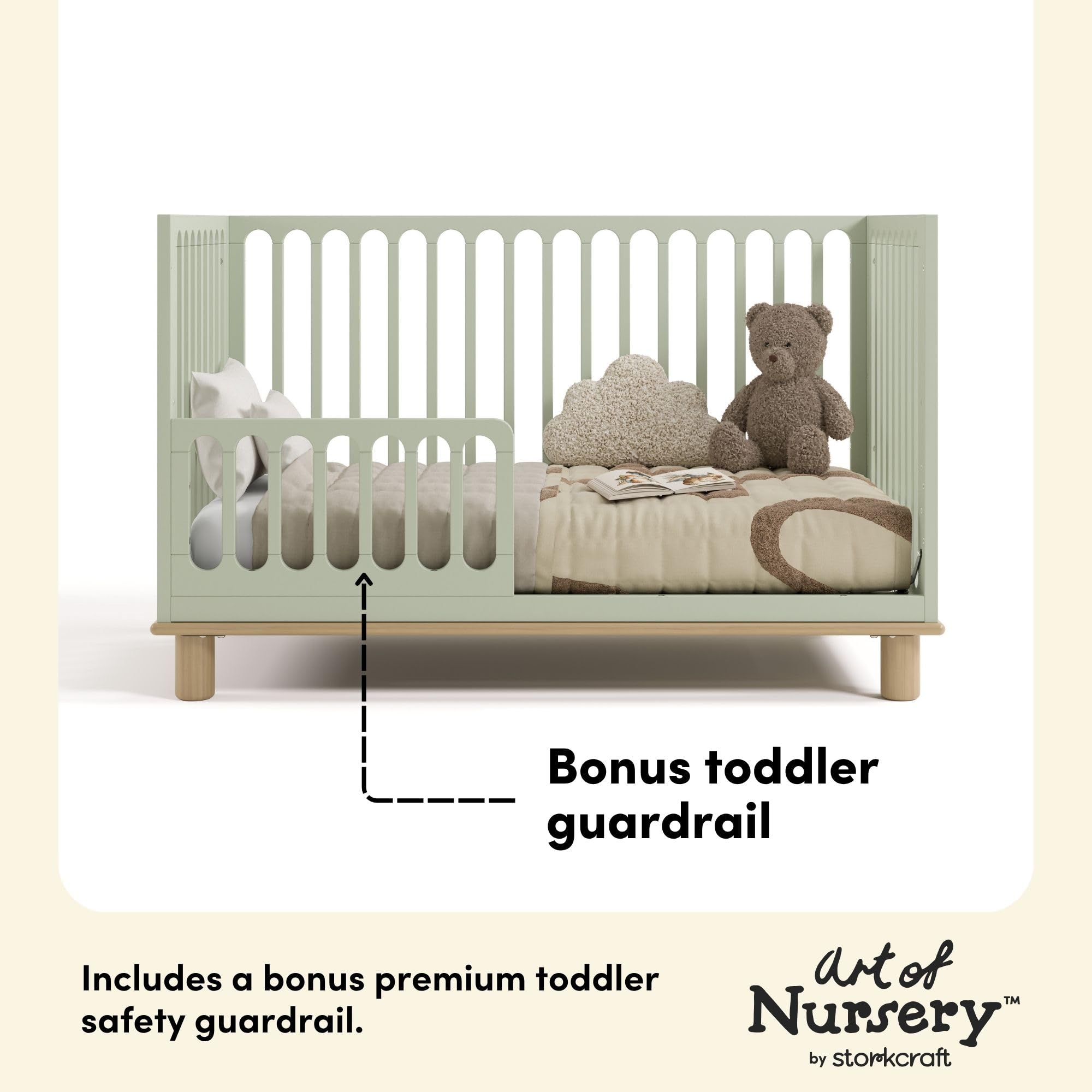 Sicily Convertible Crib with Toddler Rail