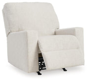 Design by Ashley Rannis Casual Manual Rocker Recliner, White