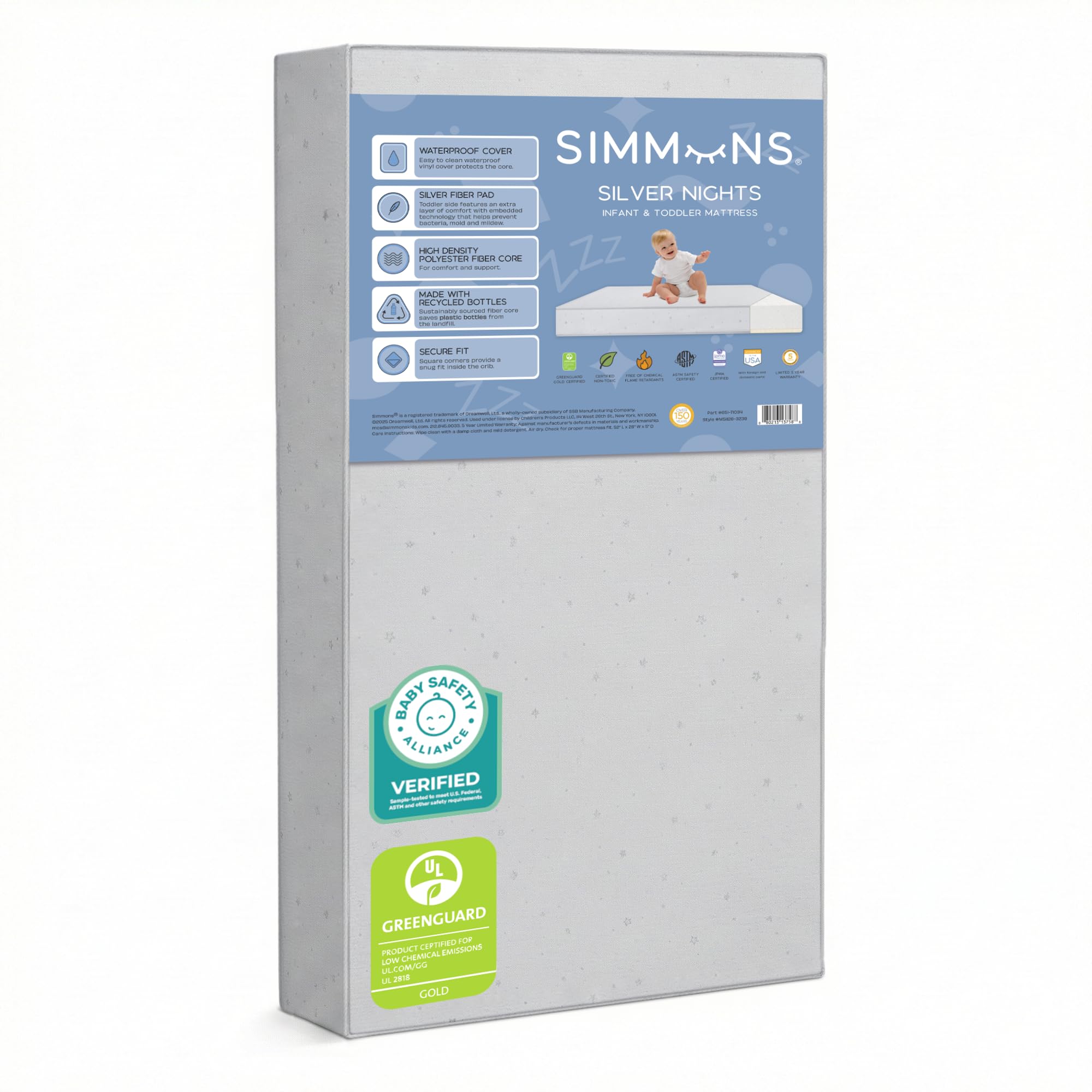 Dual Sided Crib and Toddler Mattress
