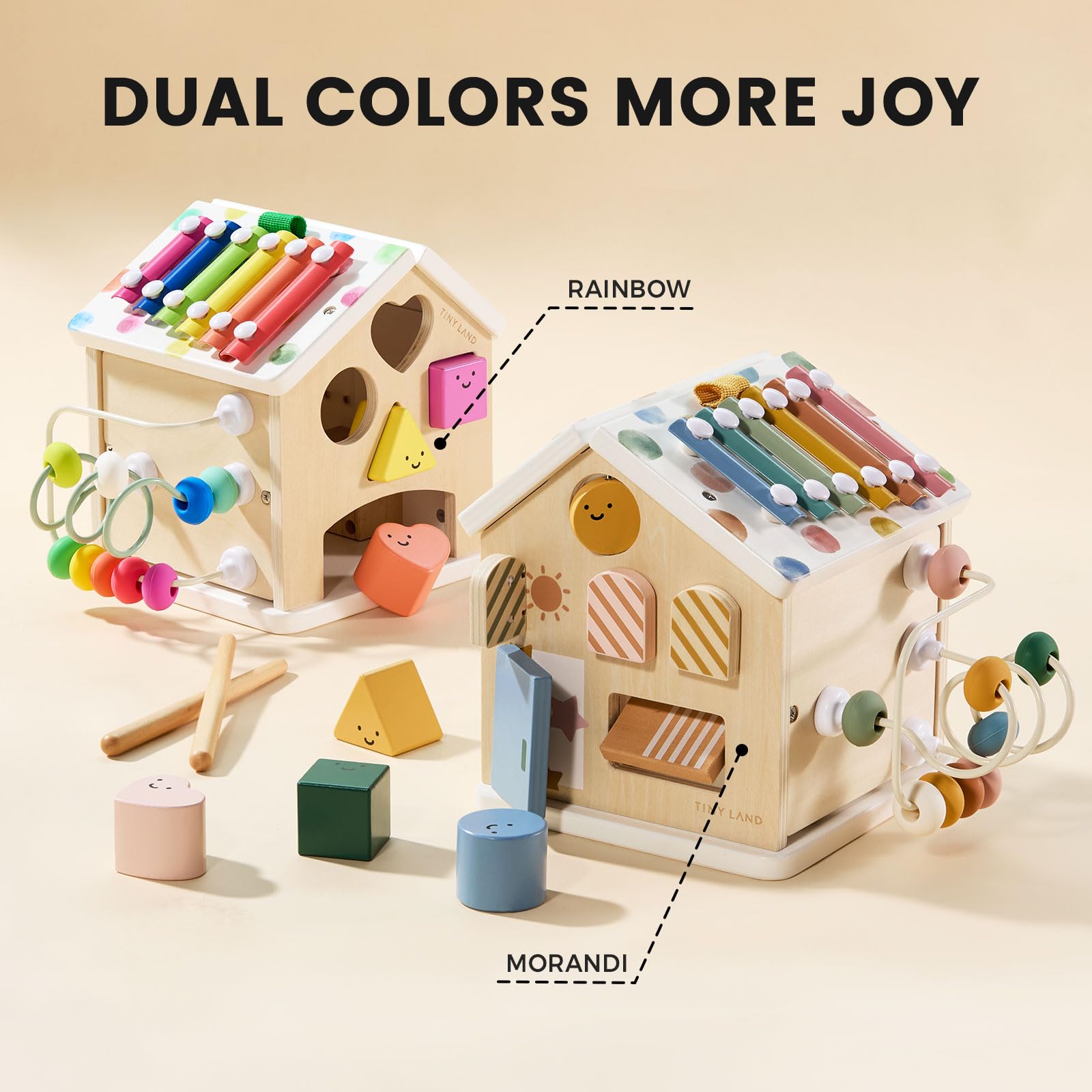 9-in-1 Wooden Activity Cube for Toddlers